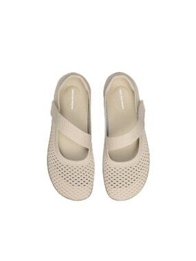 Women's Mary Jane Wide Toe Ballet Flats Knit Arch Support